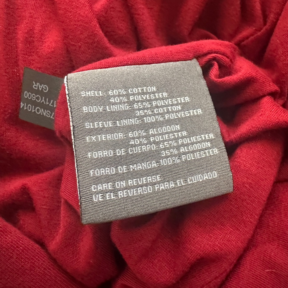 KENENTH COLE REACTION Deep Red Belted Jacket SIZE MEDIUM Fitted Slimming Winter - Picture 6 of 6